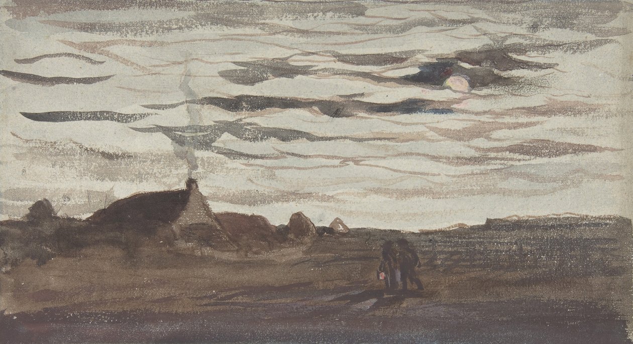 Moonlight, ca. 1860. od Charles Francois Daubigny