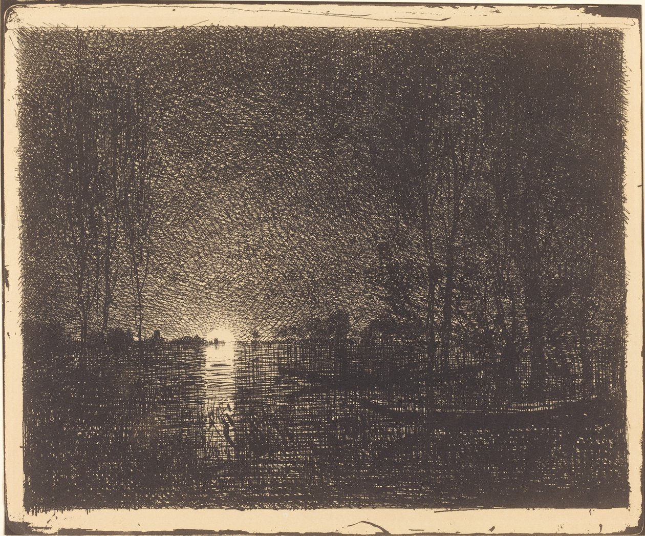 Měsíční krajina od Charles Francois Daubigny