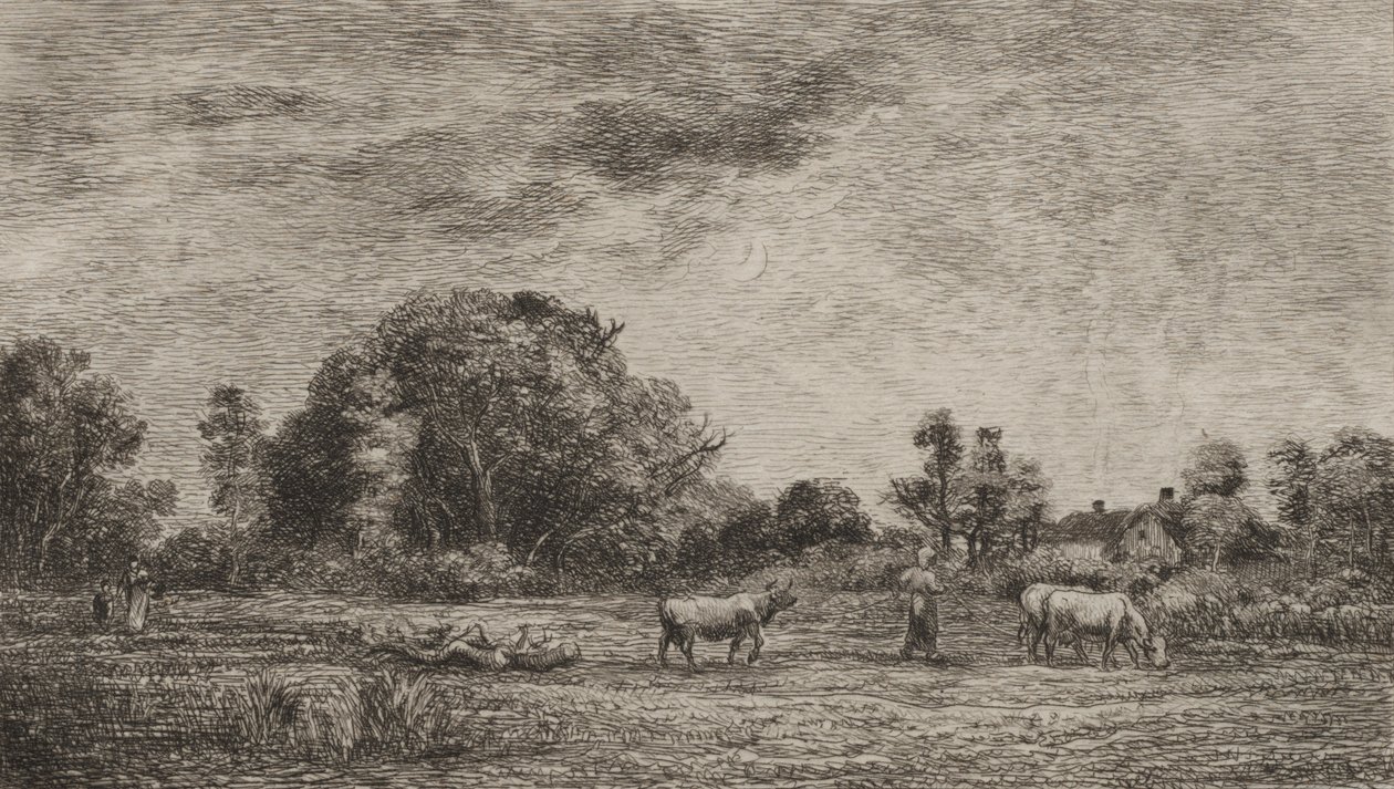 Východ měsíce, 1861. od Charles Francois Daubigny