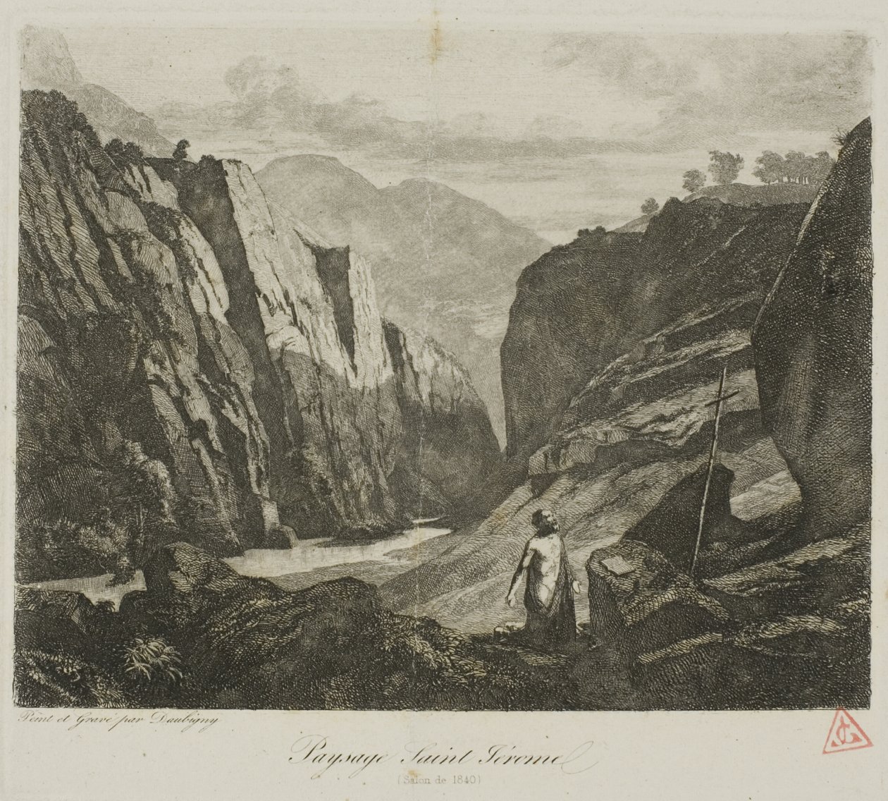 Svatý Jeroným od Charles Francois Daubigny