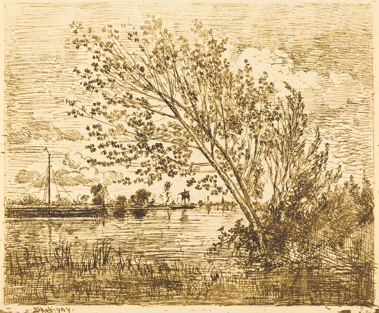 Stánek olší od Charles Francois Daubigny