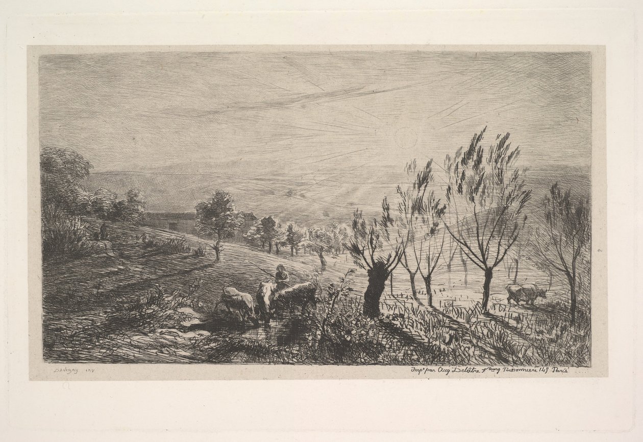 Východ slunce, 1850. od Charles Francois Daubigny