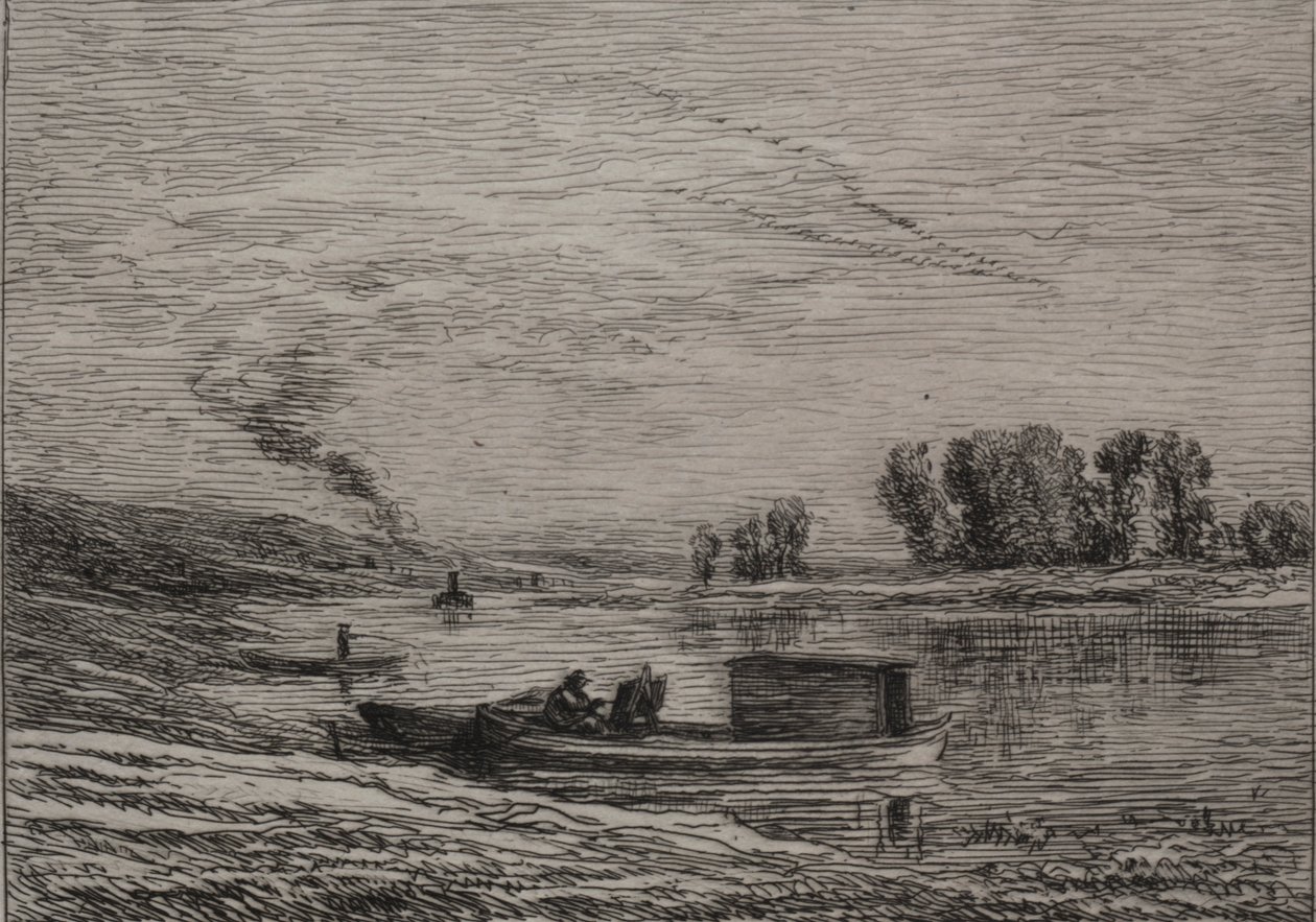 Loď v Conflans, 1866. od Charles Francois Daubigny