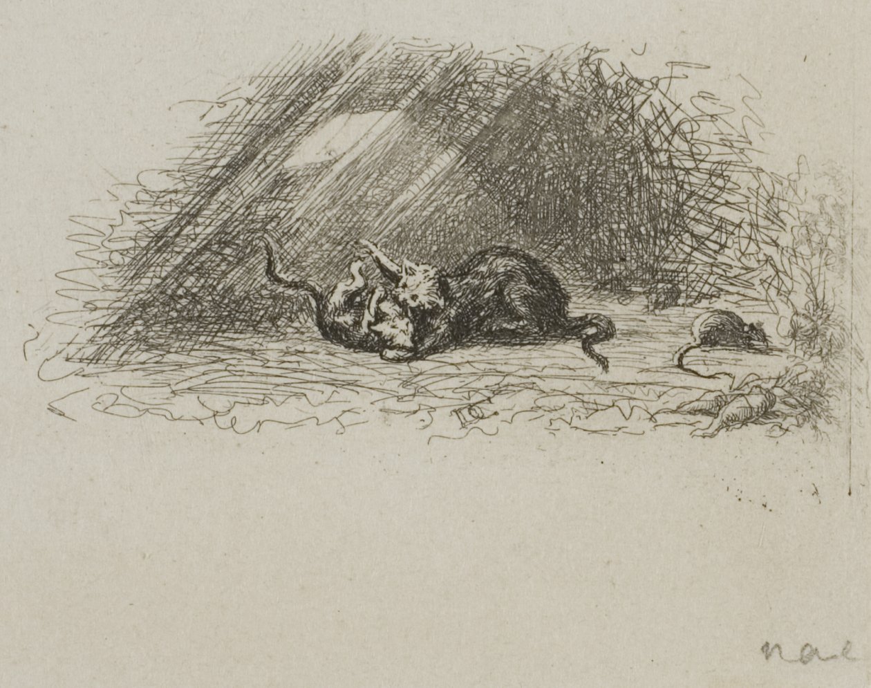 Libanonský cedr od Charles Francois Daubigny