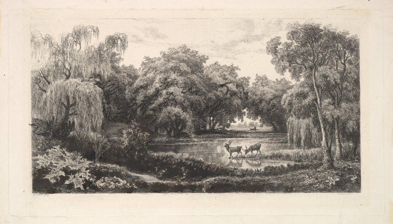 Jelení rybník, 1837-78. od Charles Francois Daubigny