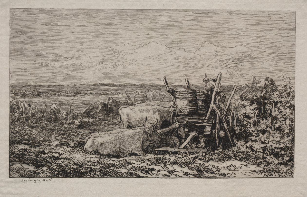 Sklizeň hroznů od Charles Francois Daubigny