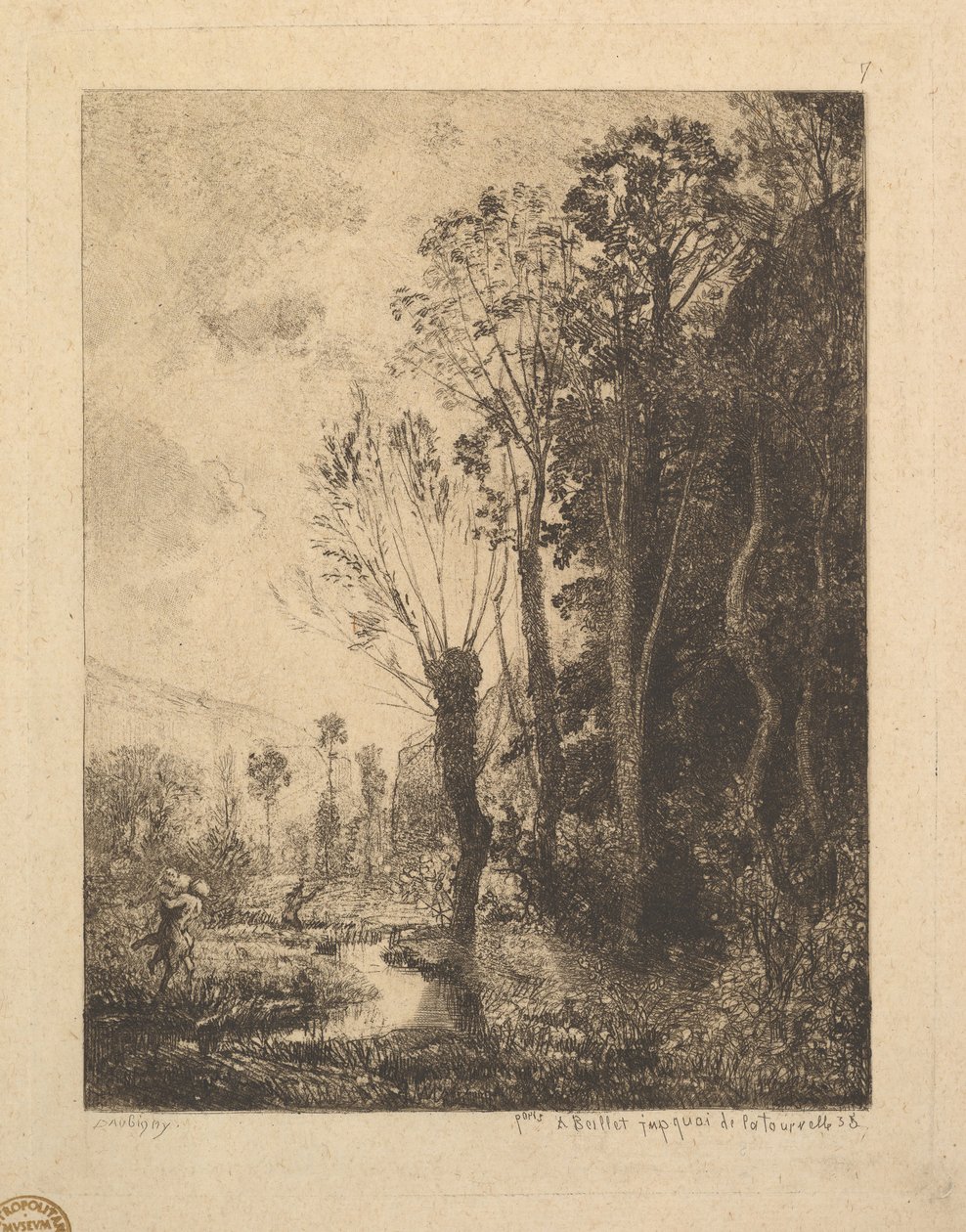 Satyr, 1850. od Charles Francois Daubigny