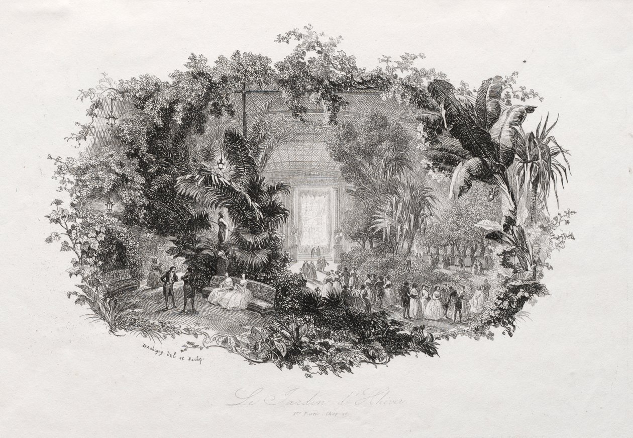 Zimní zahrada od Charles Francois Daubigny