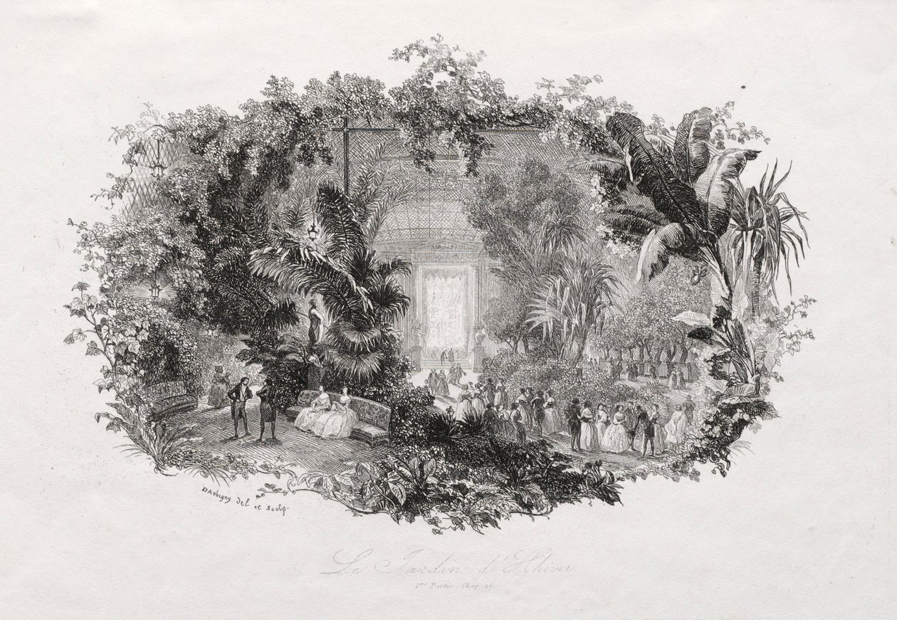 Zimní zahrada, 1842-1843. od Charles Francois Daubigny
