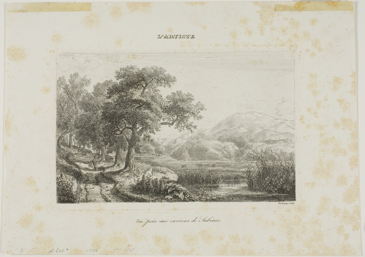 Pohled pořízený poblíž Subiaco od Charles Francois Daubigny