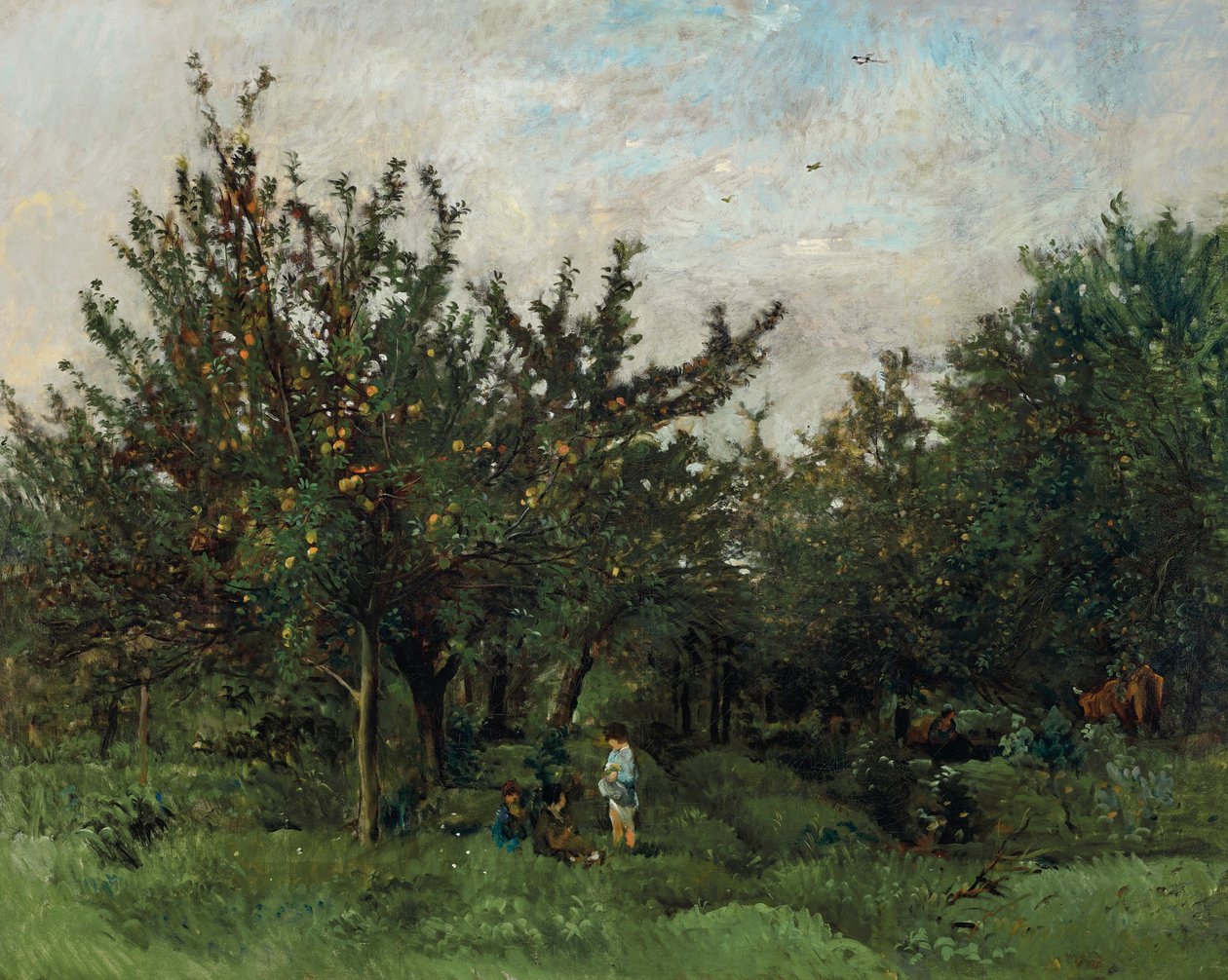 Jablečný sad od Charles Francois Daubigny