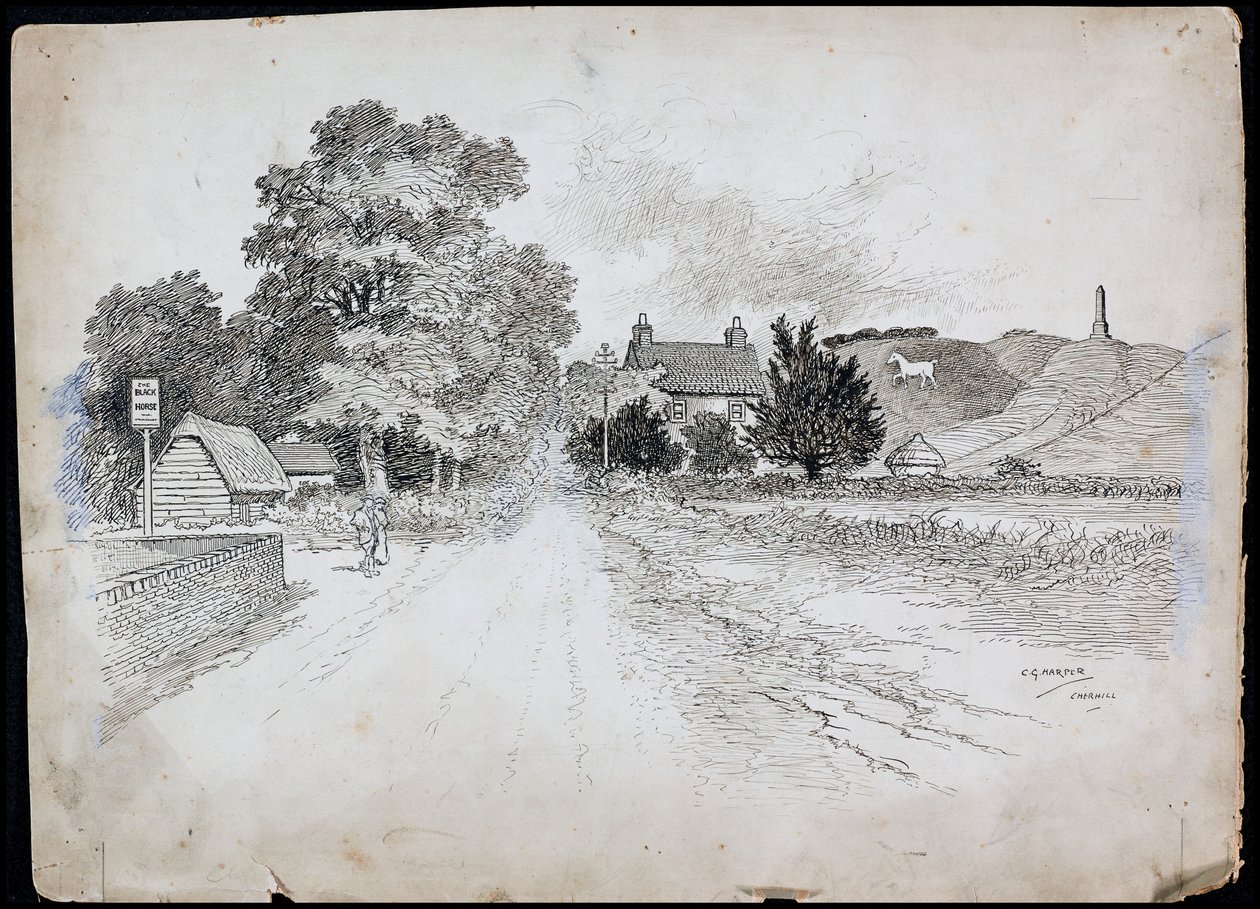 Cherhill, Wiltshire, 1892-1933 od Charles George Harper