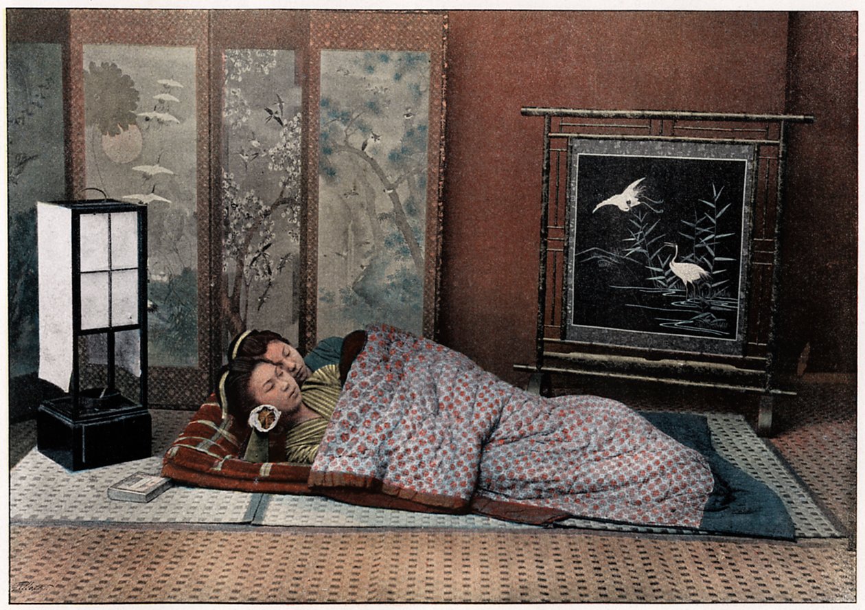 Ložnice v Japonsku, c1890 od Charles Gillot