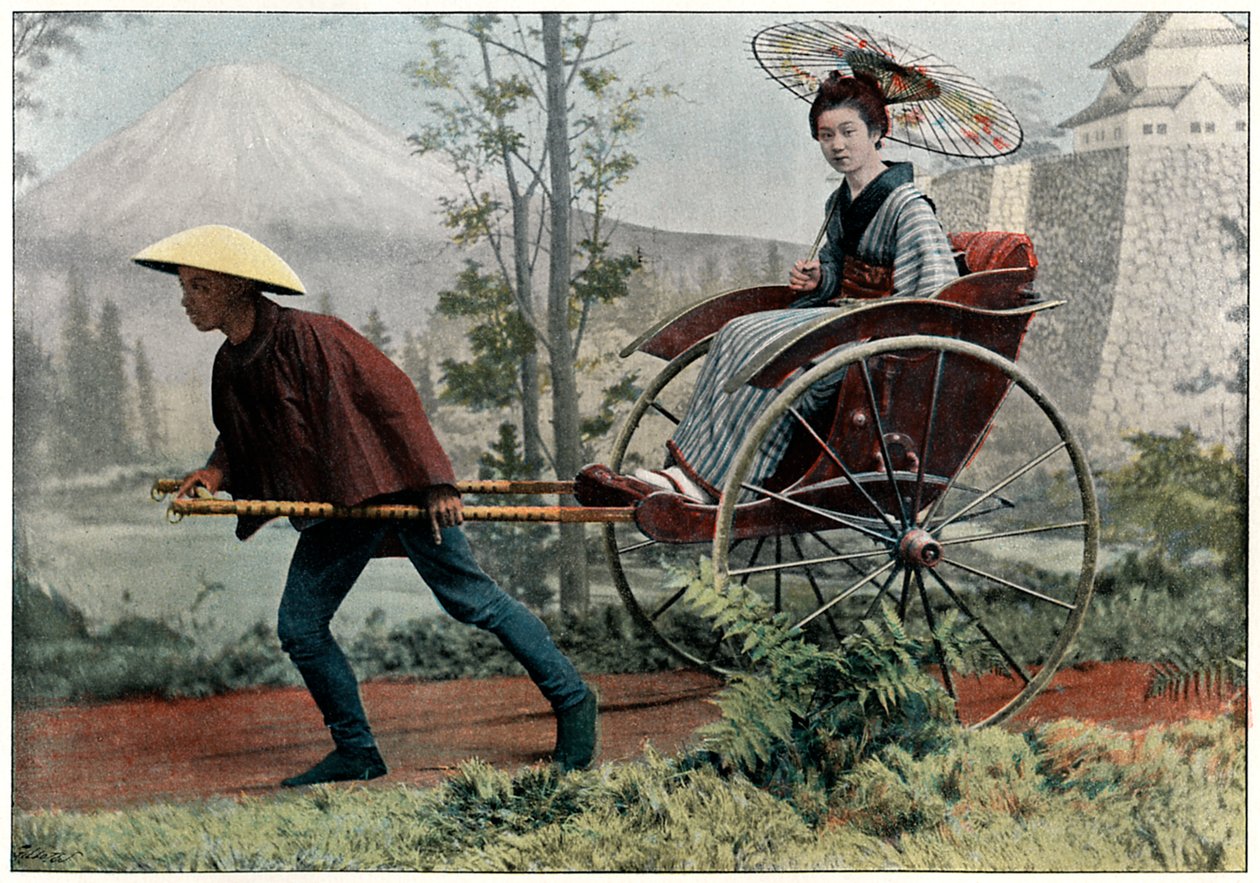 Rickshaw, Carriage of Japan, c1890 od Charles Gillot
