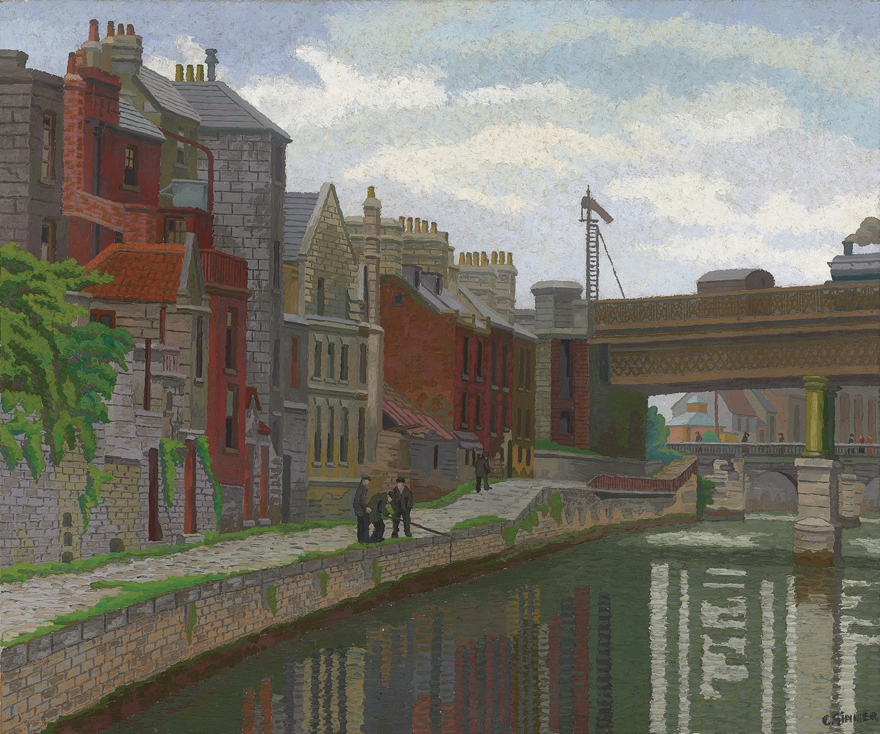 Staré domy, Bath od Charles Ginner