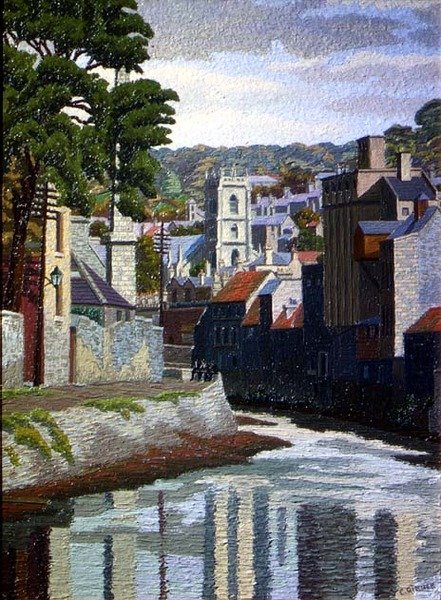 Avon, Bath od Charles Ginner