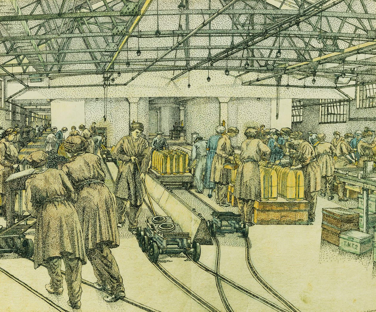 Továrna na plnění, Hereford od Charles Ginner