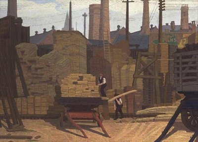 Timber Yard, Leeds od Charles Ginner