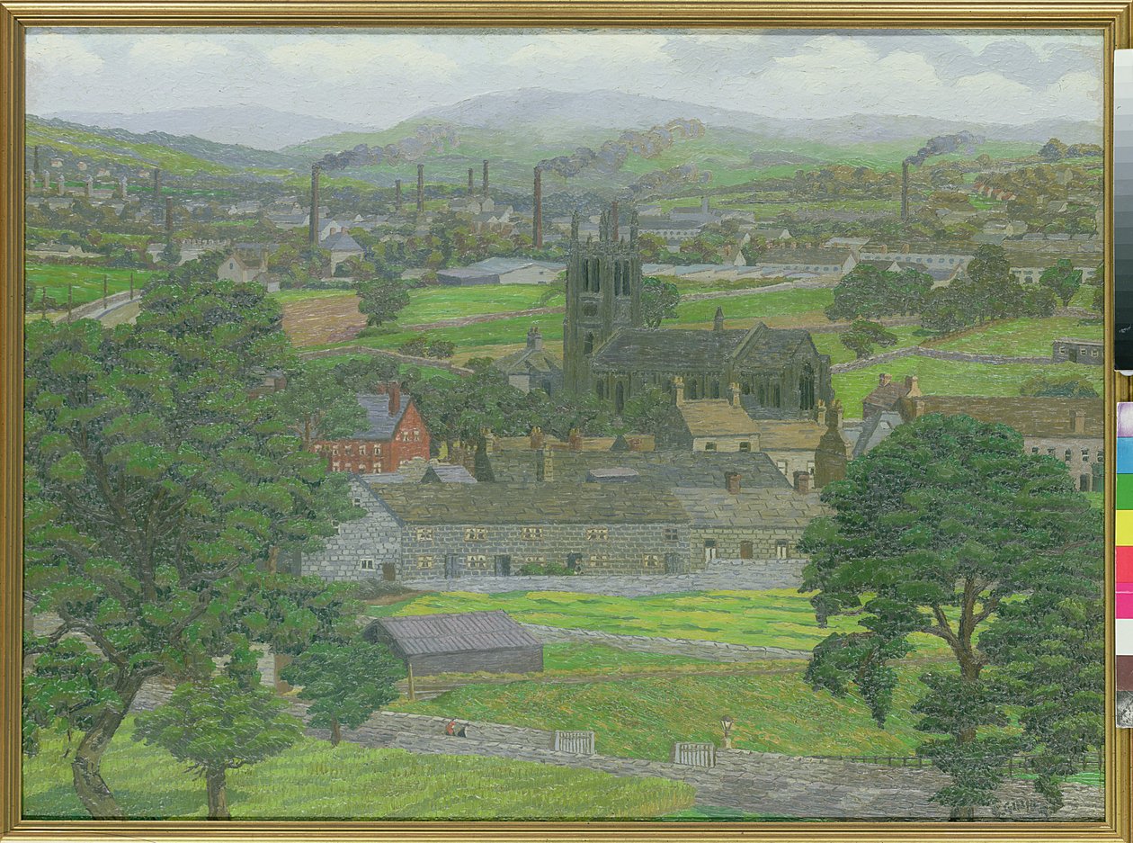 Yeadon Church, poblíž Leedsu od Charles Ginner