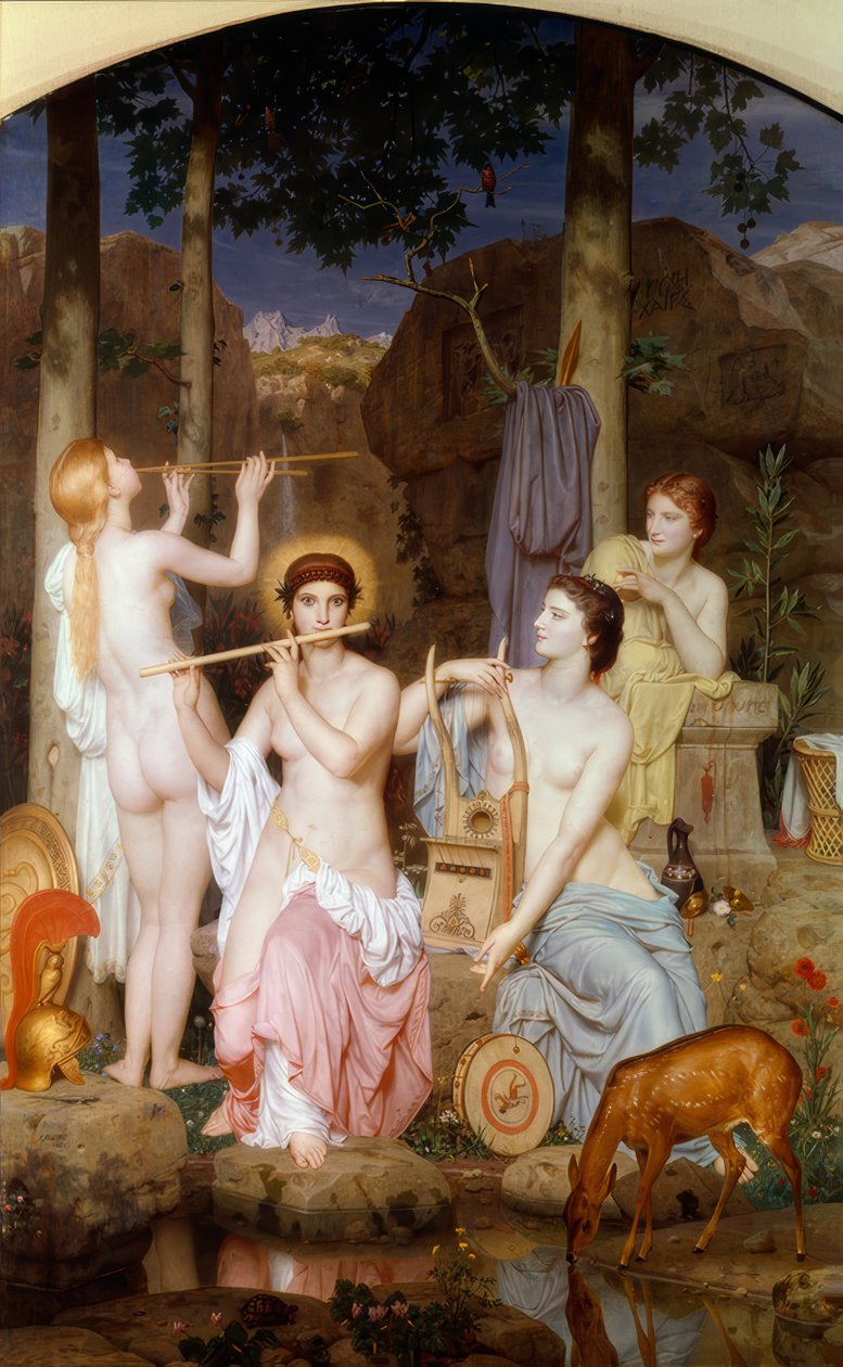 Minerva a milosti od Charles Gleyre