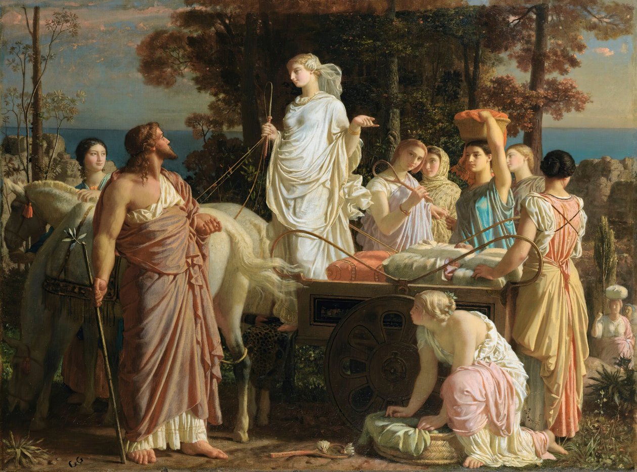 Ulysses a Nausicaa, c. 1853. od Charles Gleyre