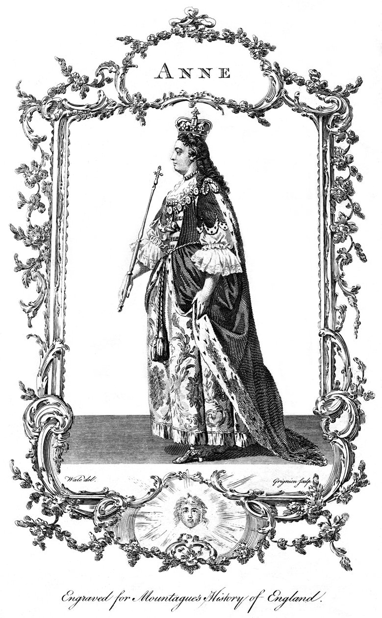Královna Anna 1665-1714. od Charles Grignion