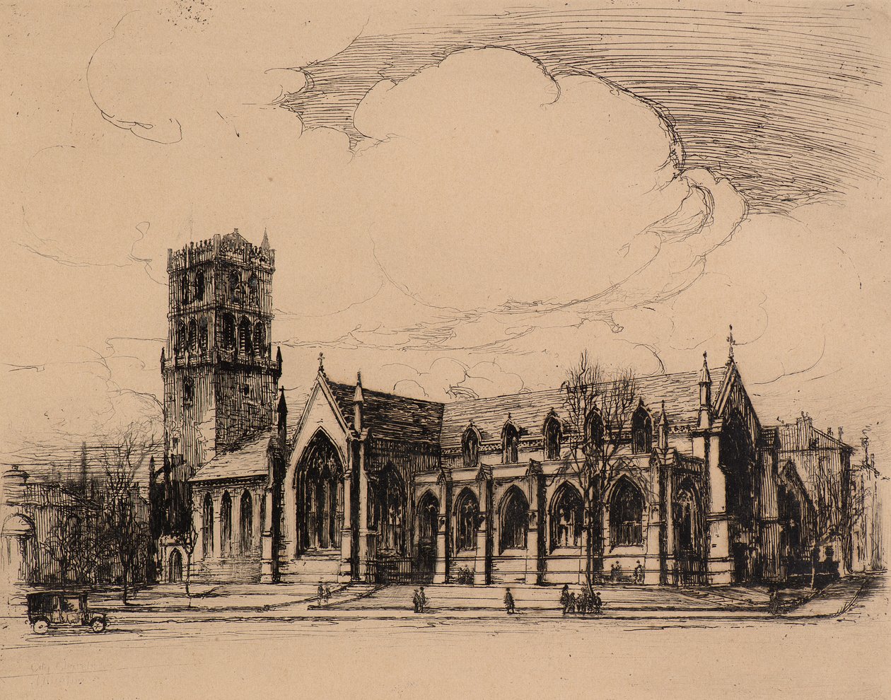 Městské kostely, Dundee (lept) od Charles Gustav Louis Phillips
