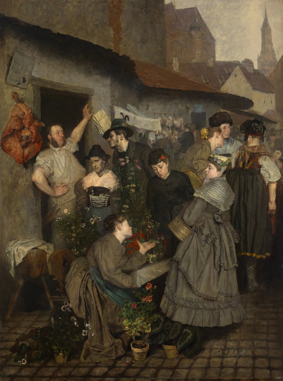 Na Viktualienmarkt od Charles Henri Pille