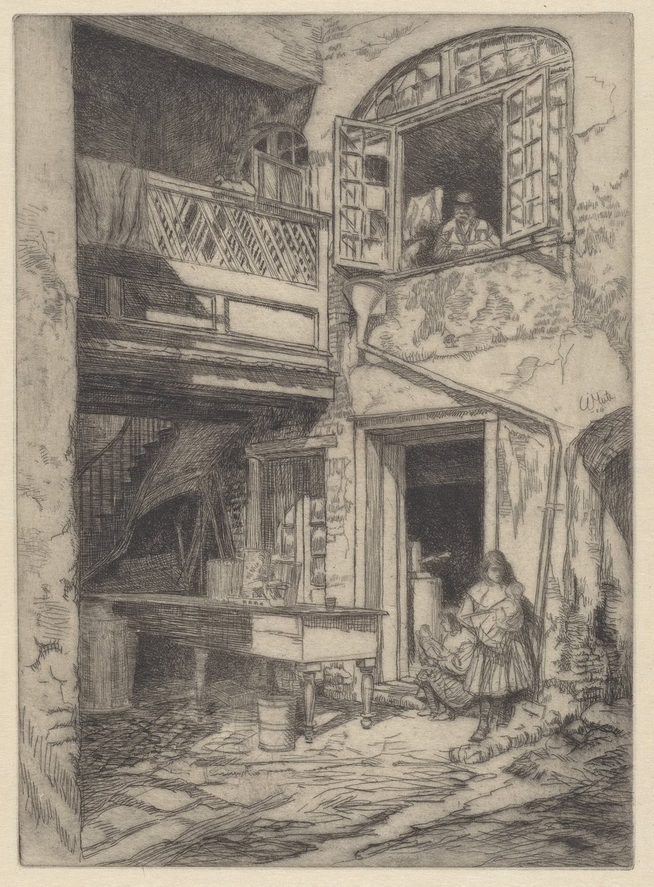An Old Courtyard (New Orleans) od Charles Henry White