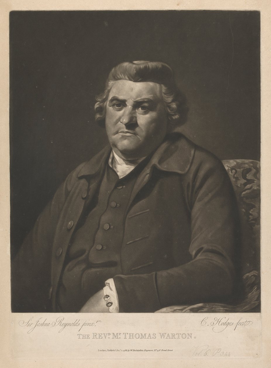 Ctihodný Thomas Warton od Charles Howard Hodges
