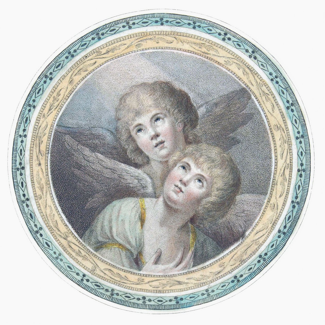 Dva cherubíni. Dva andělé. od Charles Howard Hodges