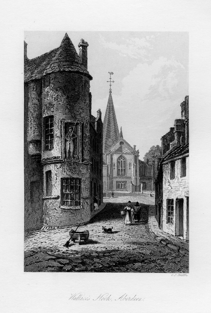 Wallaces Nook, Aberdeen, 1840 od Charles J. Smith