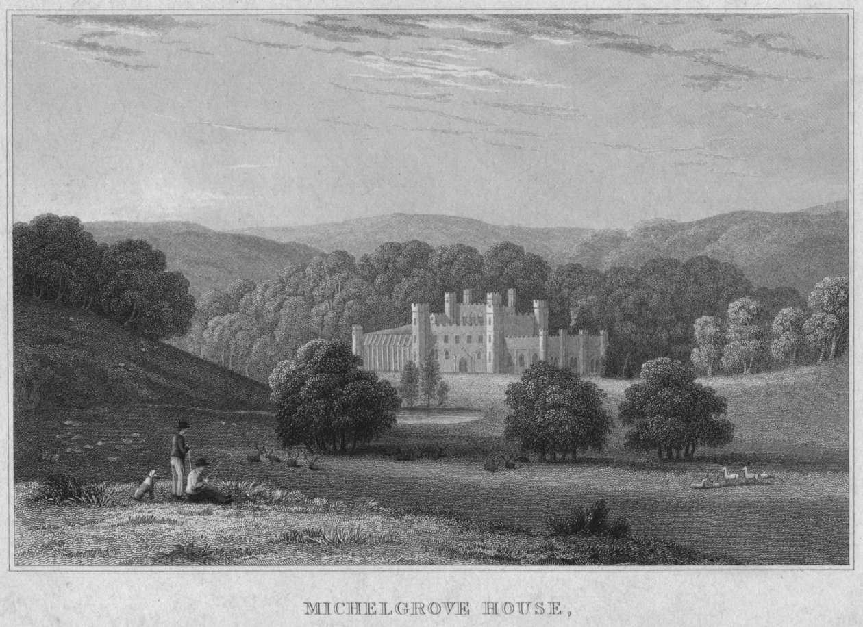 Michelgrove House, počátek 19. století. od Charles John Smith