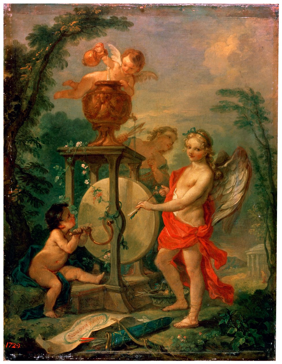 Cupid Sharpening an Arrow, 1750. od Charles Joseph Natoire