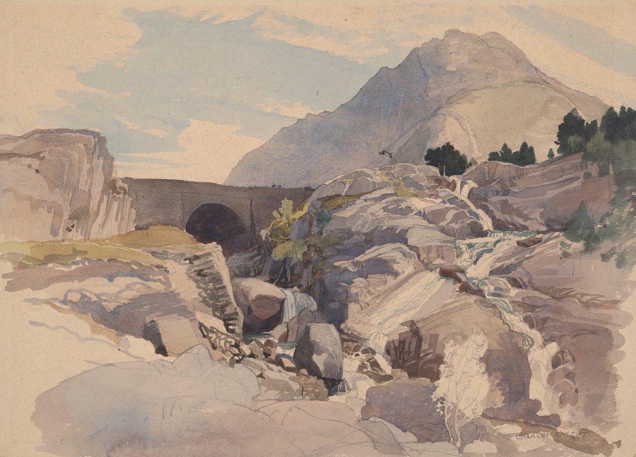 Rhaidar Ogwen, Severní Wales od Charles Knight