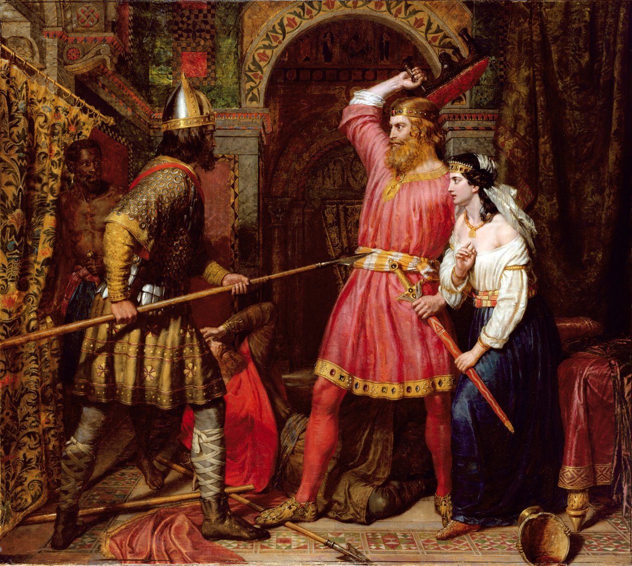 Atentát na Alboina, krále Langobardů od Charles Landseer