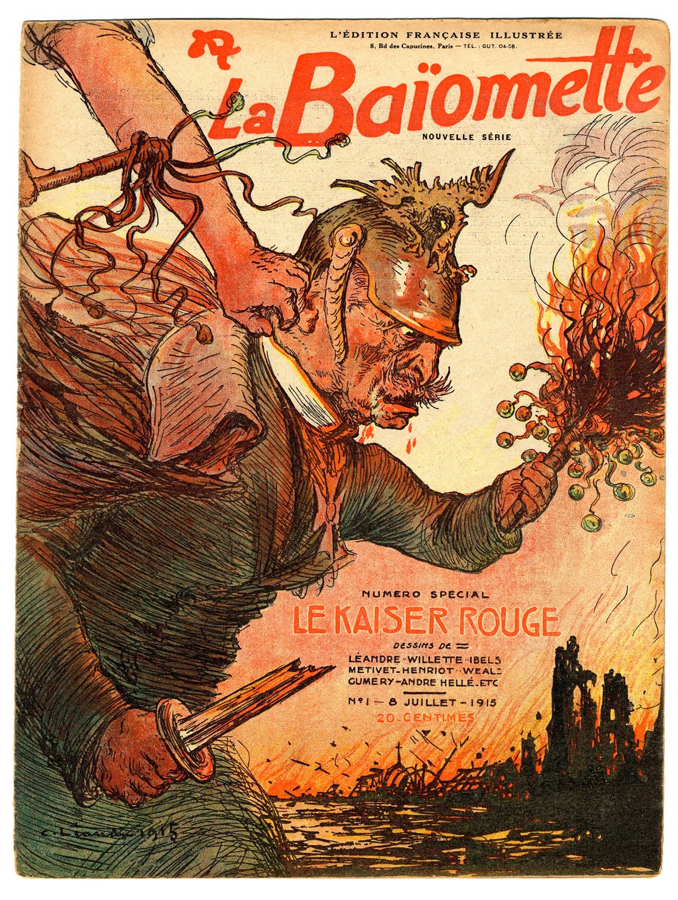 Obálka "" La Baionnette "", Satirical en Colours od Charles Leandre