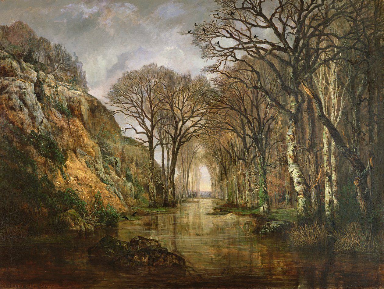 Erdre, zima, 1857 od Charles Leroux