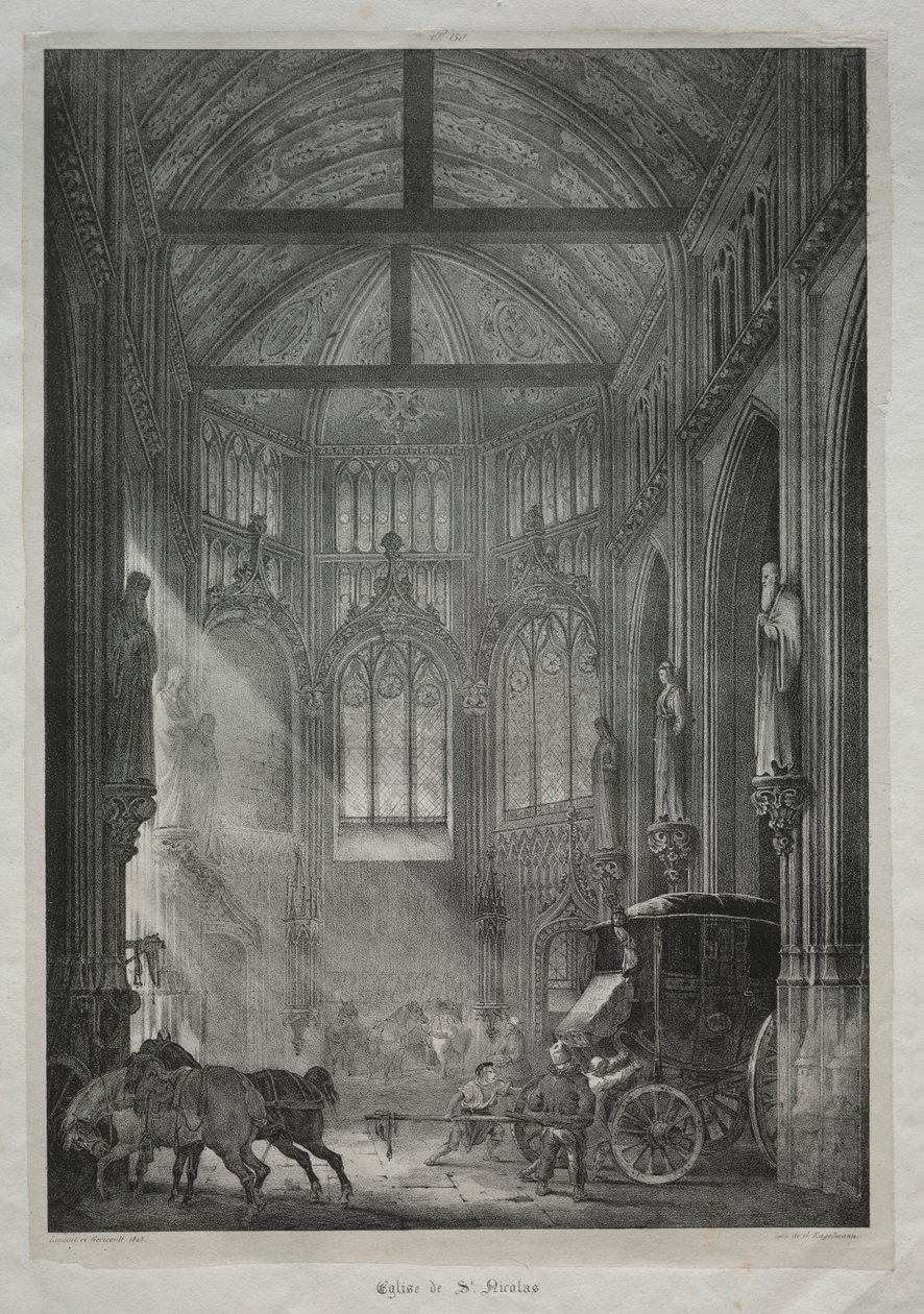 Kostel svatého Mikuláše, Rouen, 1823. od Charles Louis Lesaint