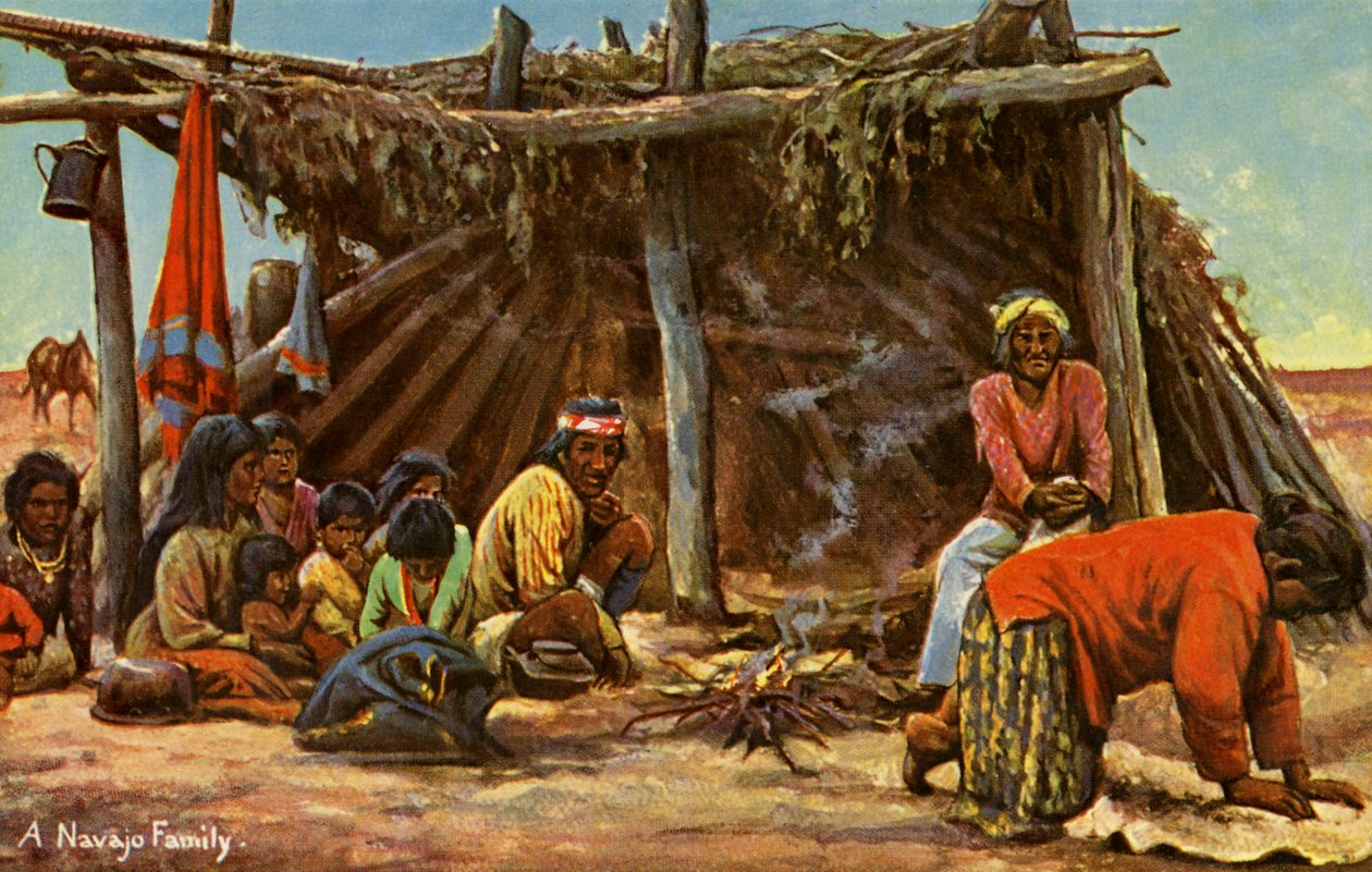 Rodina Navajo od Charles Marion Russell