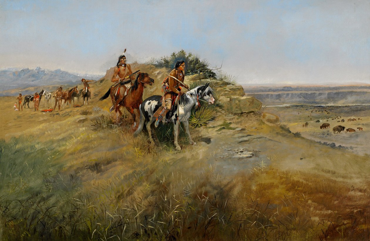 Buffalo Hunt, 1891 od Charles Marion Russell