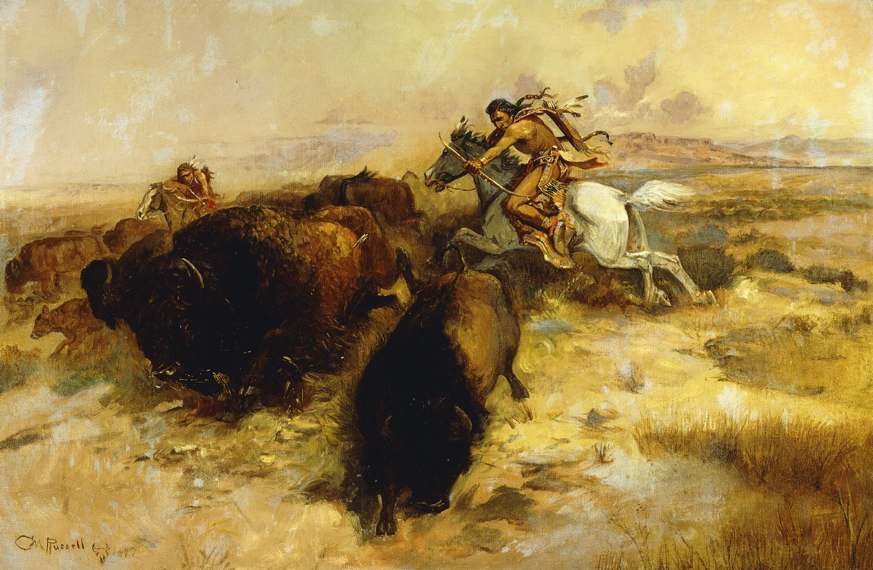 Buffalo Hunt, 1897 od Charles Marion Russell
