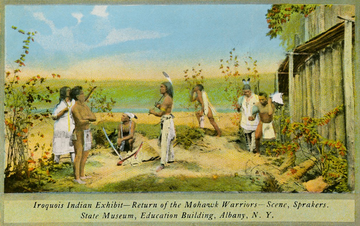 Iroquois Indian Exhibition, State Museum, Albany od Charles Marion Russell