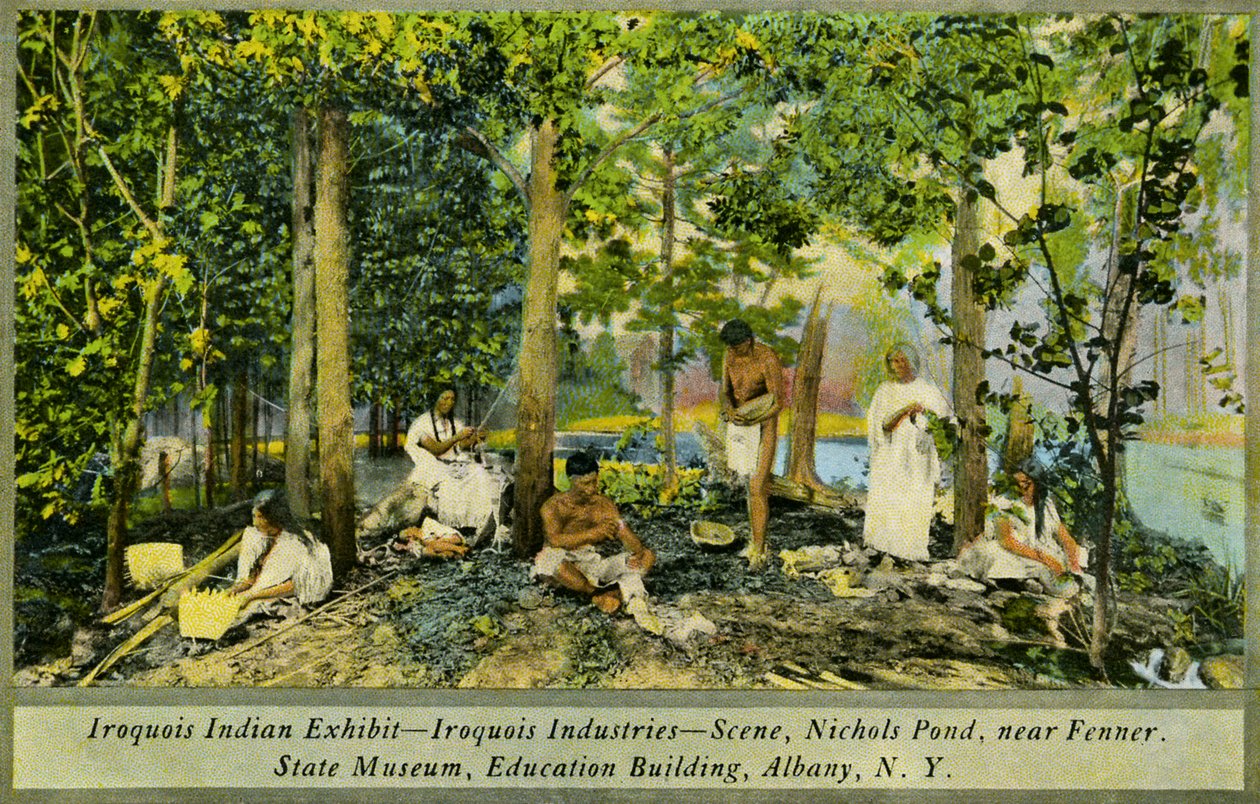 Iroquois Indian Exhibition, State Museum, Albany od Charles Marion Russell
