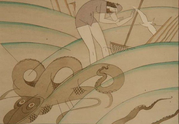 Chobotnice, kolem roku 1920 (šablona na papíře) od Charles Martin
