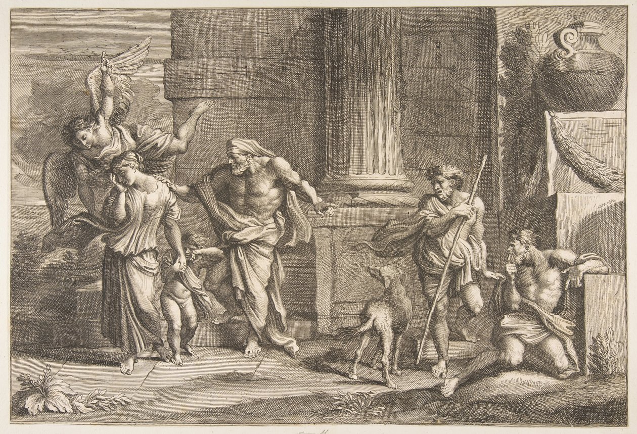 Vyhnání Hagar, 1646-70. od Charles Masse