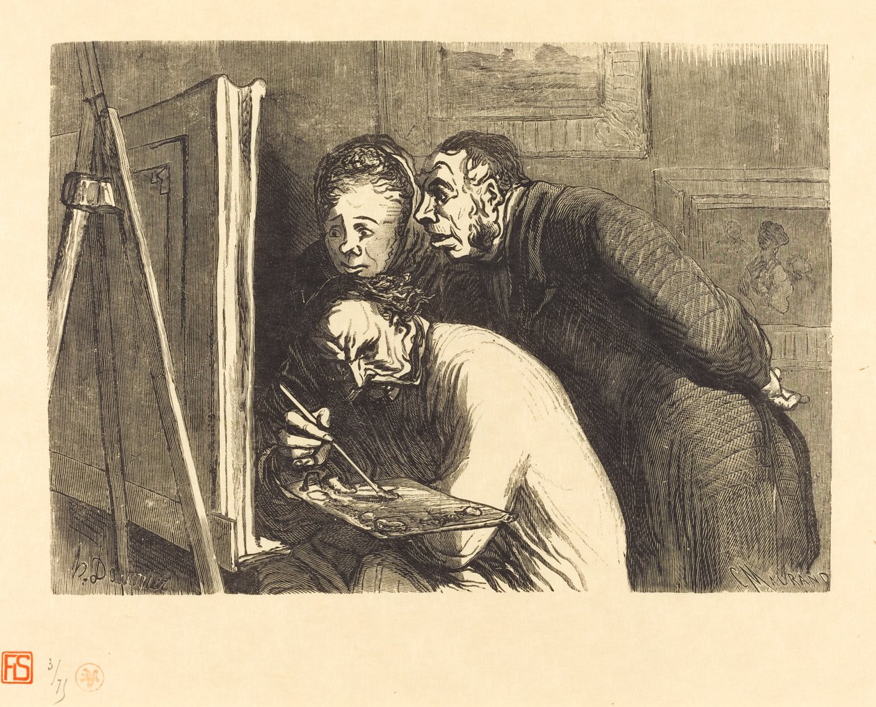 Malíři a buržoazie od Charles Maurand after Honoré Daumier