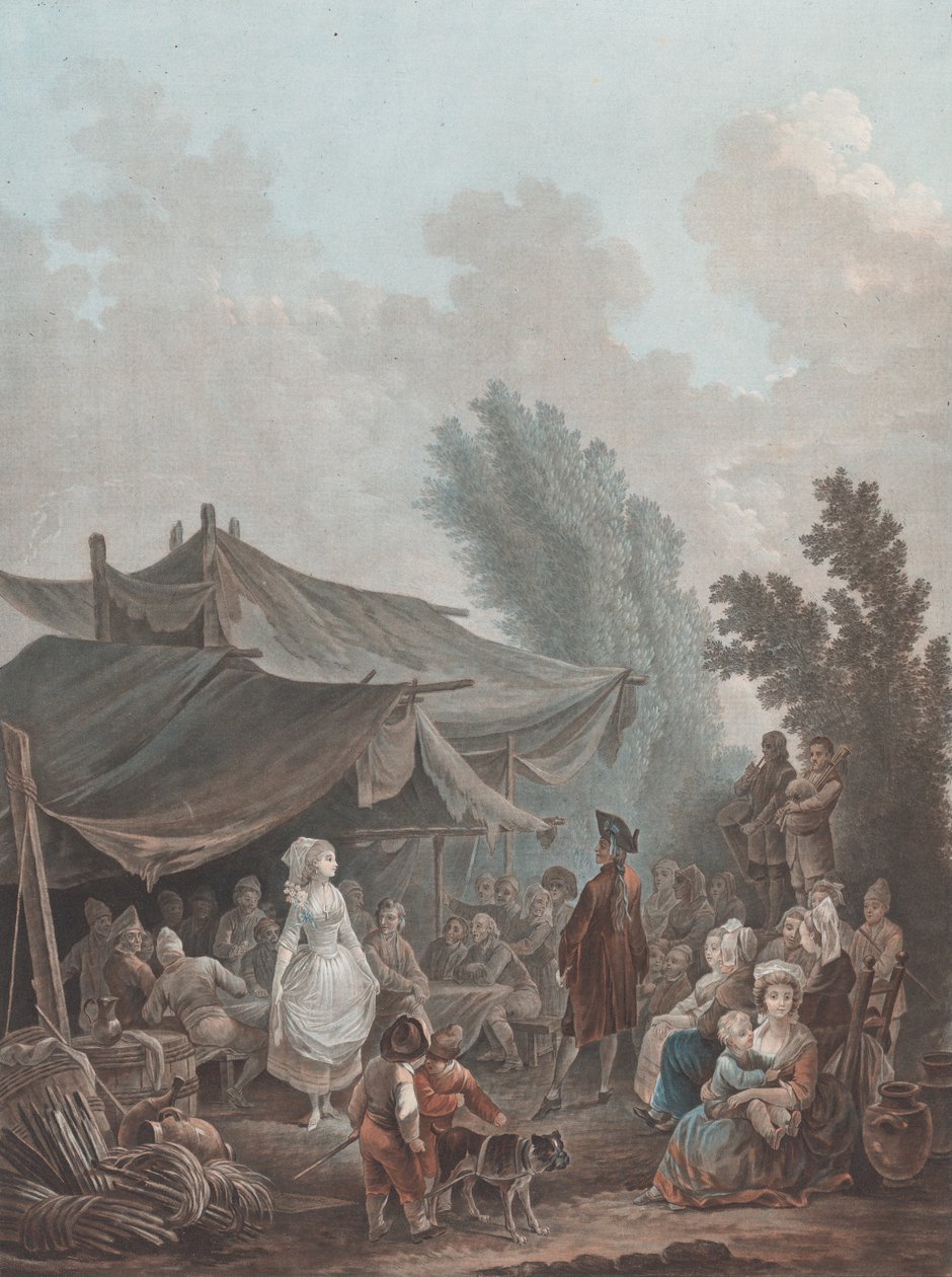 The Noce de Village, 1788-94. od Charles Melchior Descourtis