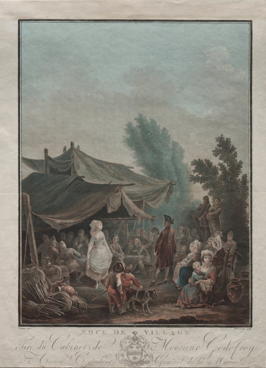 Vesnická svatba, 1785. od Charles Melchior Descourtis