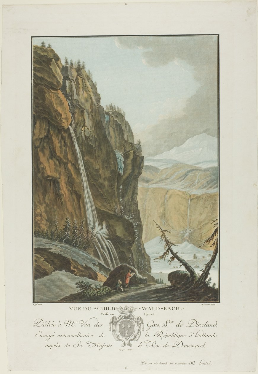 Vue du Schild-Wald-Bach, Prise Enhiver od Charles Melchior Descourtis